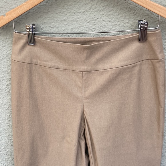 NIC + ZOE 2P tan Wonderstretch pull-on straight leg trousers - Picture 2 of 6